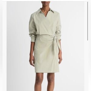 Vince cotton wrap shirt dress. Size small, NWT